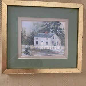 SOLD!!!!
3 Gold Framed Winter Scene pieces of Wall Art